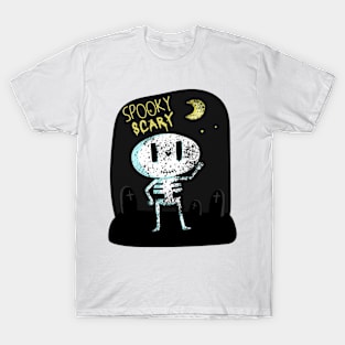 Spooky Scary Skeleton Halloween Trend Moon Mug Sticker Gift Shirt T-Shirt